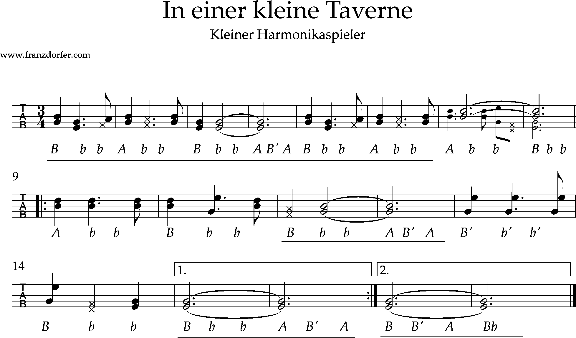 Griffschrift - In einer kleinen Taverne